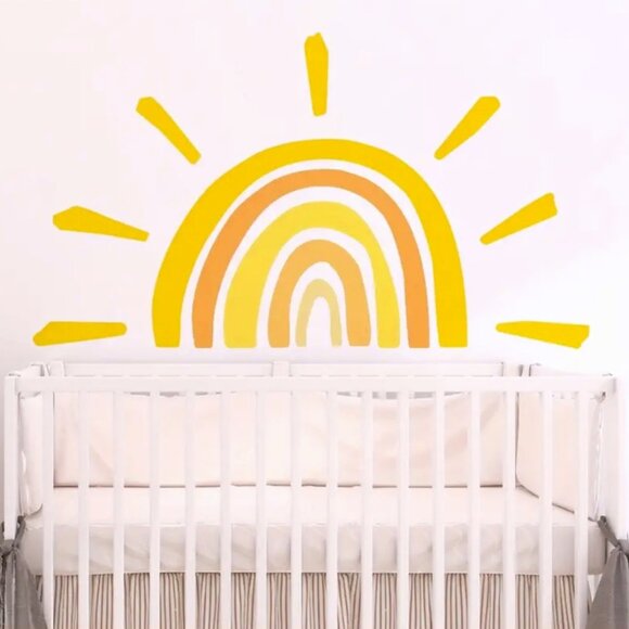 23x39.5 Reusable Wall Decals Stickers Golden Yellow Orange Boho Sun Sunshine NIP - Picture 1 of 1